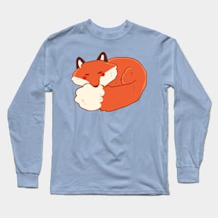 Sleeping fox illustration Long Sleeve T-Shirt